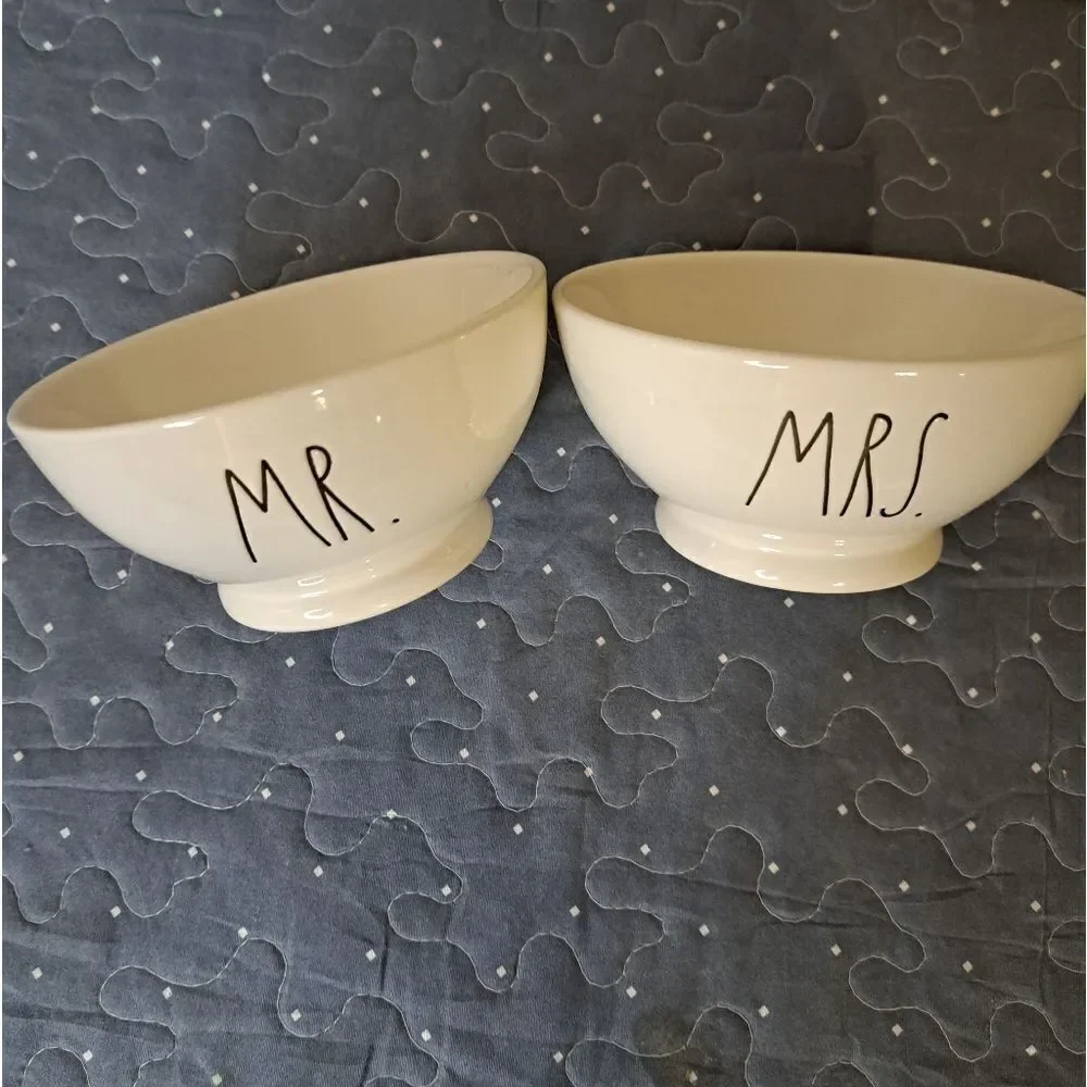 Rae Dunn Mr. & Mrs. bowl set